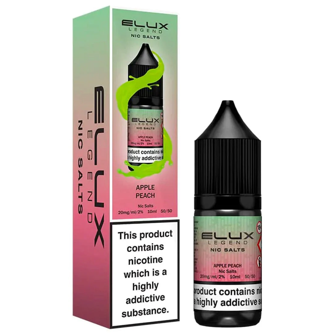 Apple Peach 10ml Nic Salt E-liquid By Elux Legend