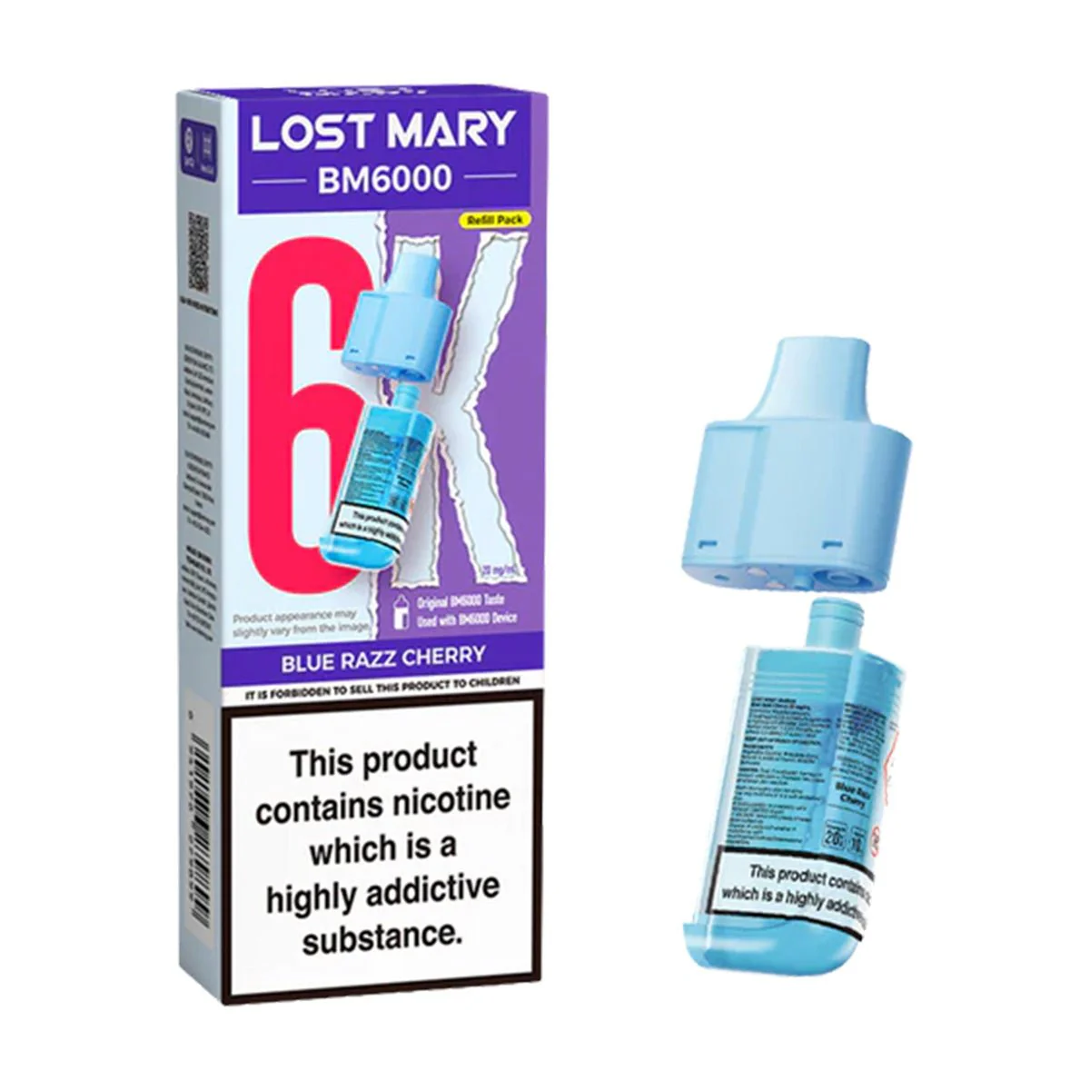 Blue Razz Cherry BM6000 Prefilled Pod by Lost Mary - Image 2