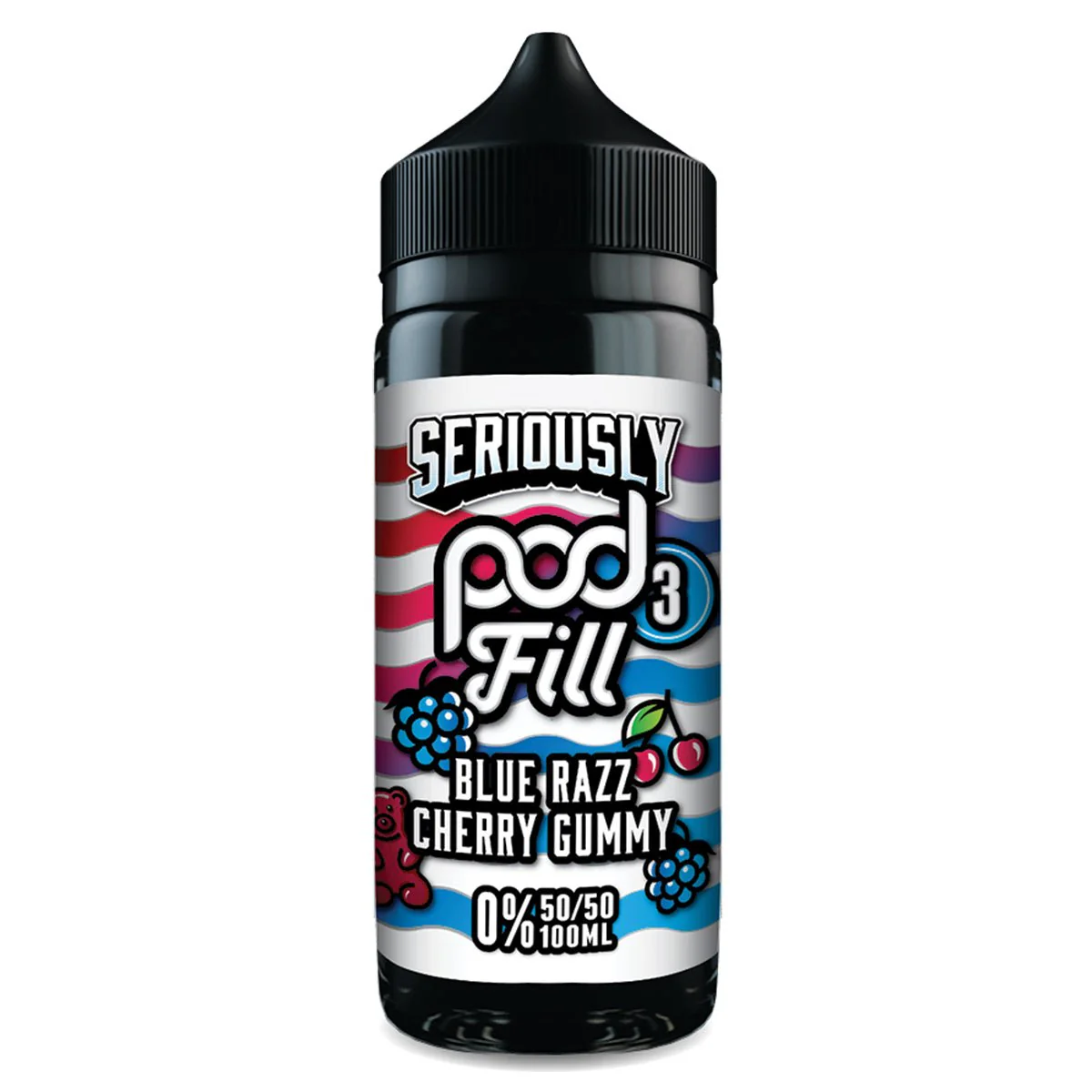 Blue Razz Cherry Gummy 100ml Shortfill By Seriously Pod Fill 3
