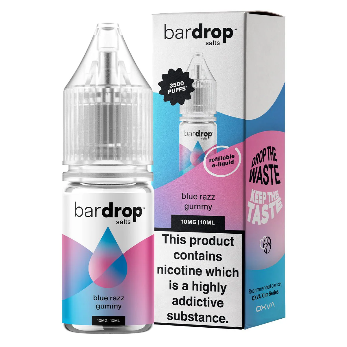 Blue Razz Gummy 10ml Nic Salt By Bar Drop Salts
