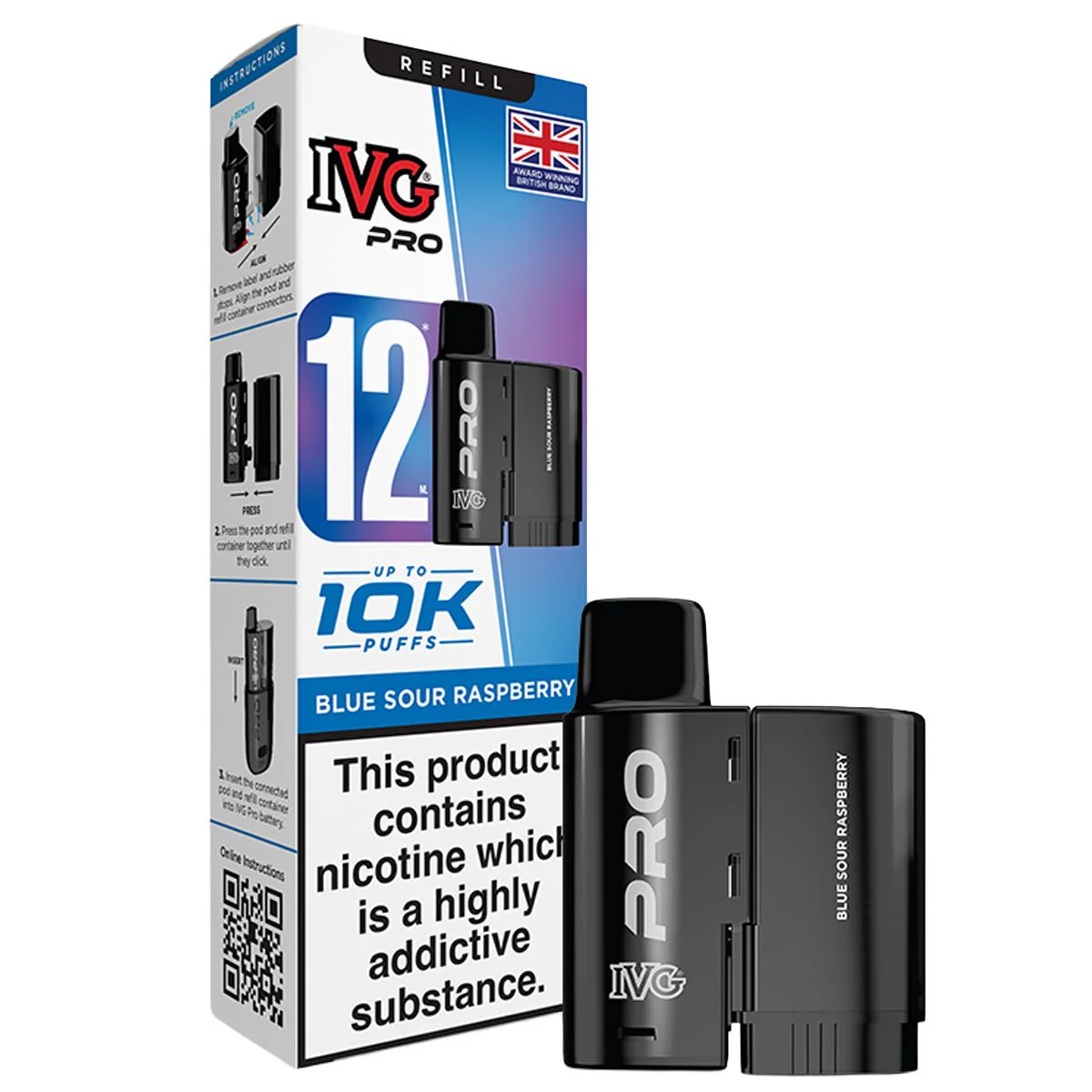 Blue Sour Raspberry Pro 12 Pre-filled Pod by IVG