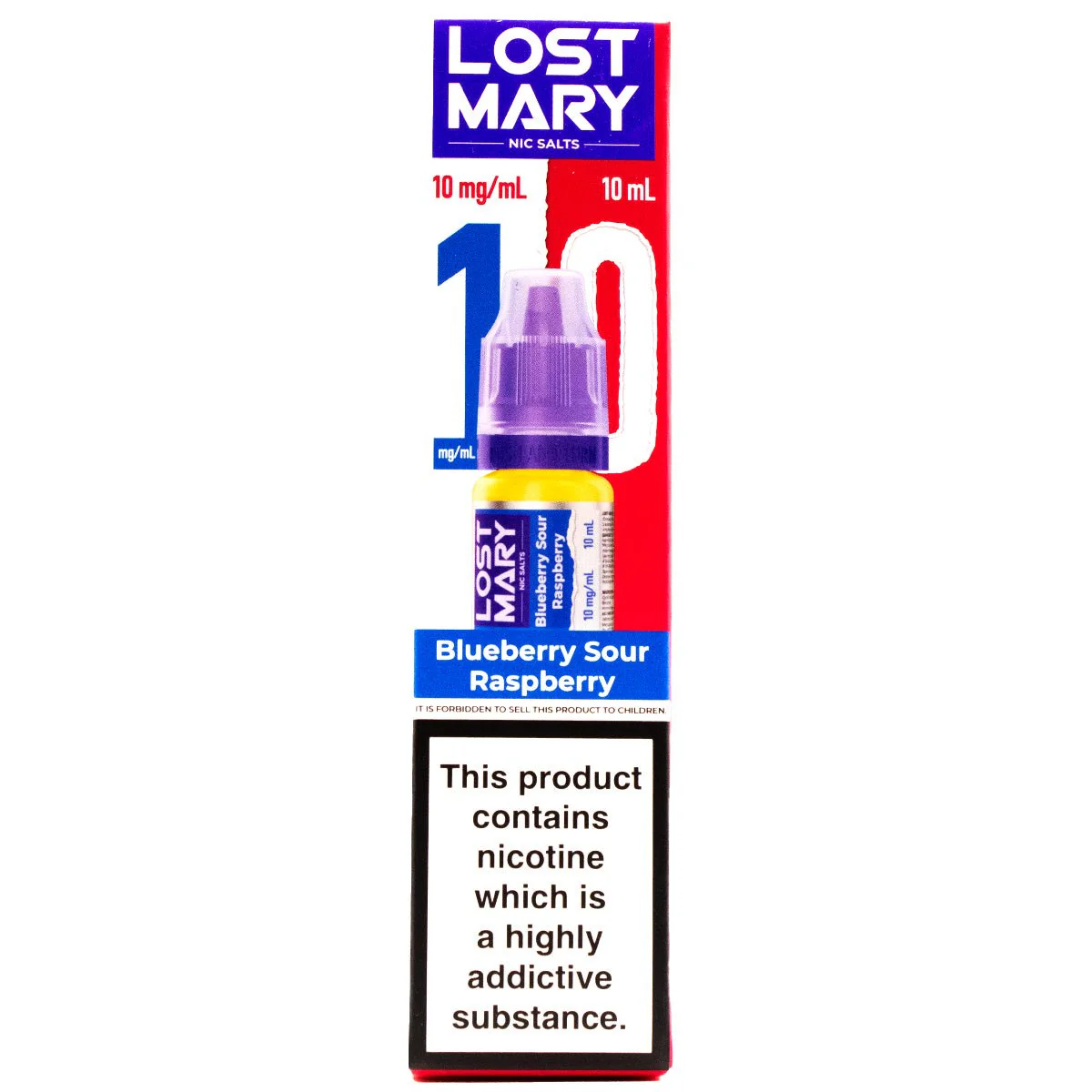 Blueberry Sour Raspberry 10ml Nic Salt E-liquid By Lost Mary Nic Salts