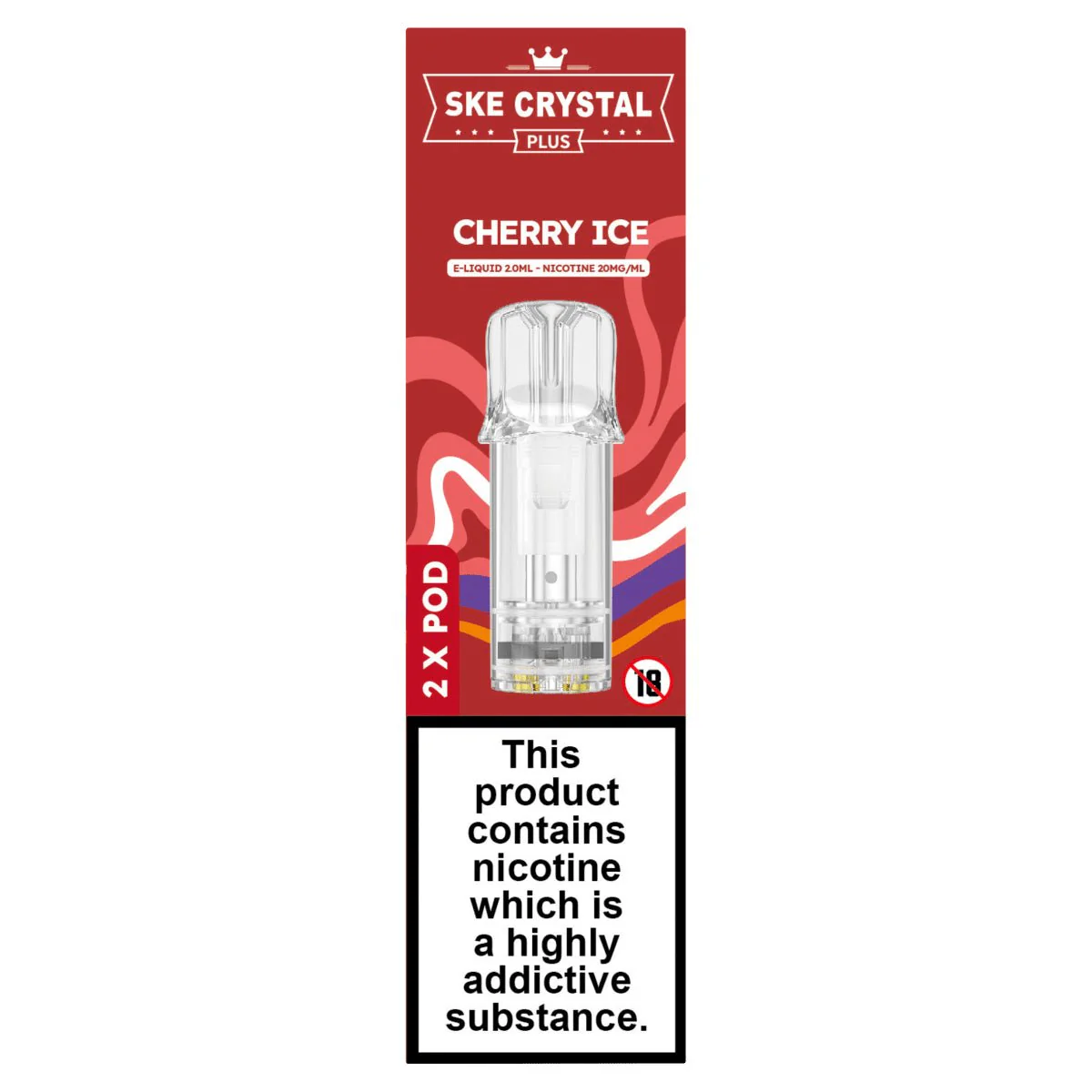 Cherry Ice Crystal Plus Prefilled Pods by SKE Crystal Bar
