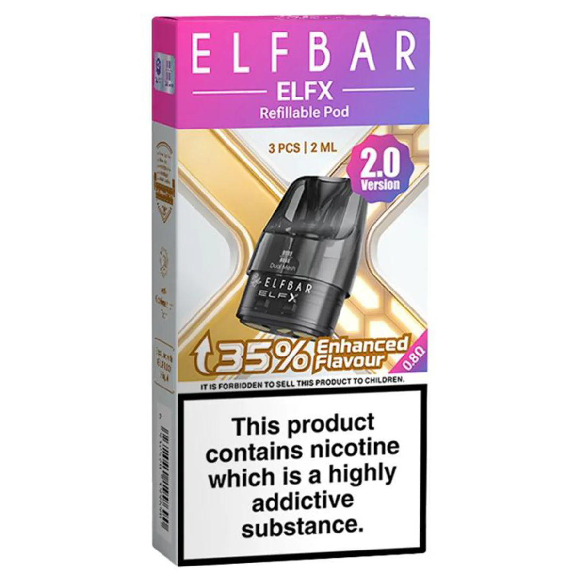Elfx 2.0 Replacement Pods By Elf Bar - Pack Of 3