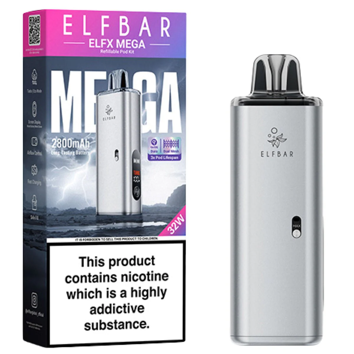 Elfx Mega Pod Vape Kit By Elf Bar - Image 6