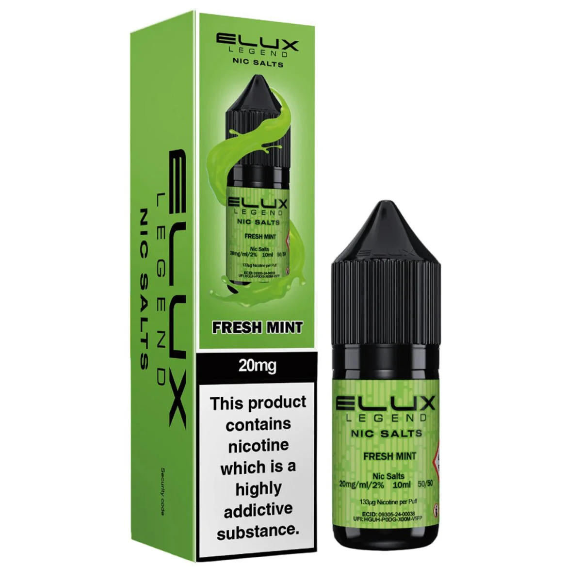 Fresh Mint 10ml Nic Salt E-liquid By Elux Legend