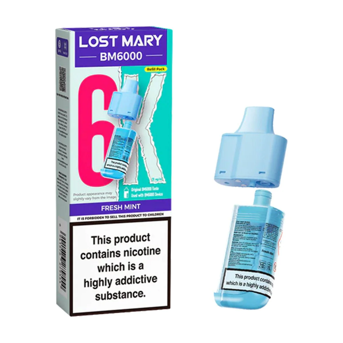 Fresh Mint BM6000 Prefilled Pod by Lost Mary - Image 2
