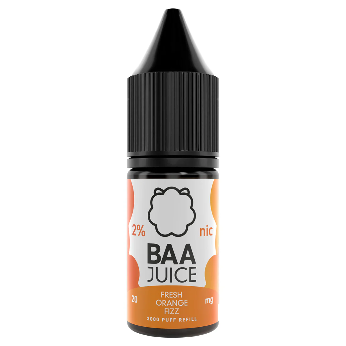 Fresh Orange Fizz 10ml Nic Salt By Baa Juice