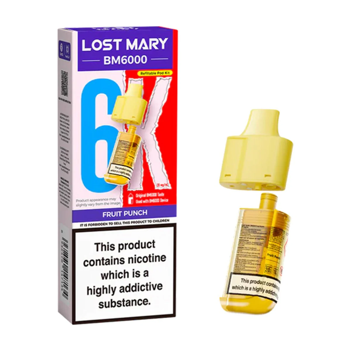 Fruit Punch BM6000 Prefilled Pod by Lost Mary