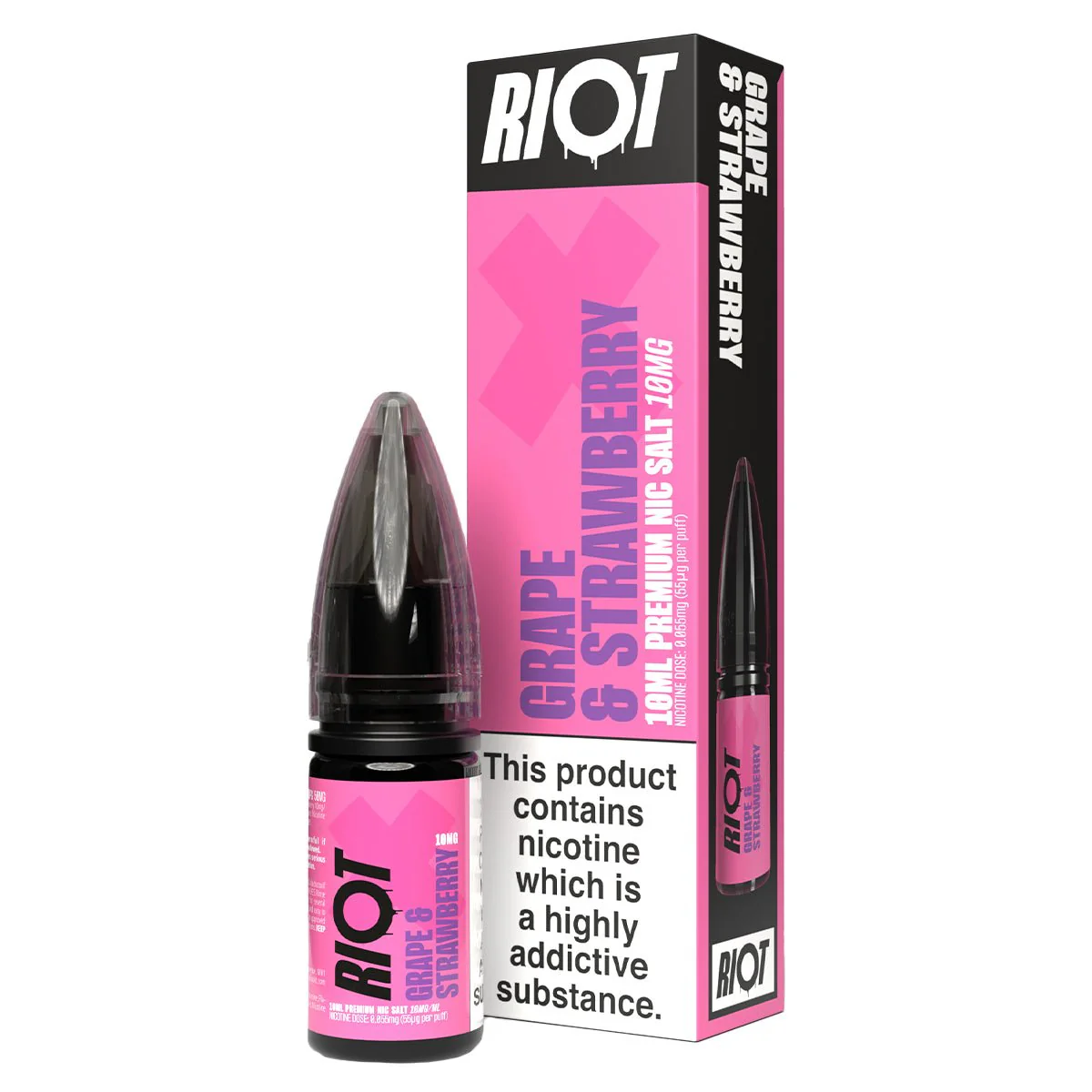 Grape & Strawberry Riot X 10ml Nic Salt By Riot Squad