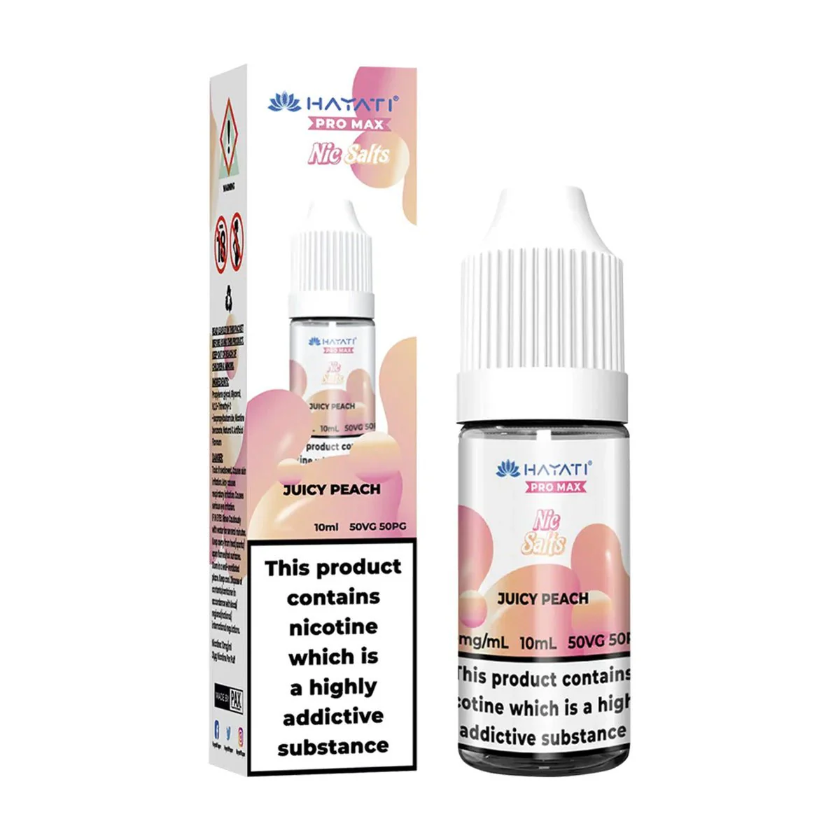 Juicy Peach 10ml Nic Salt By Hayati