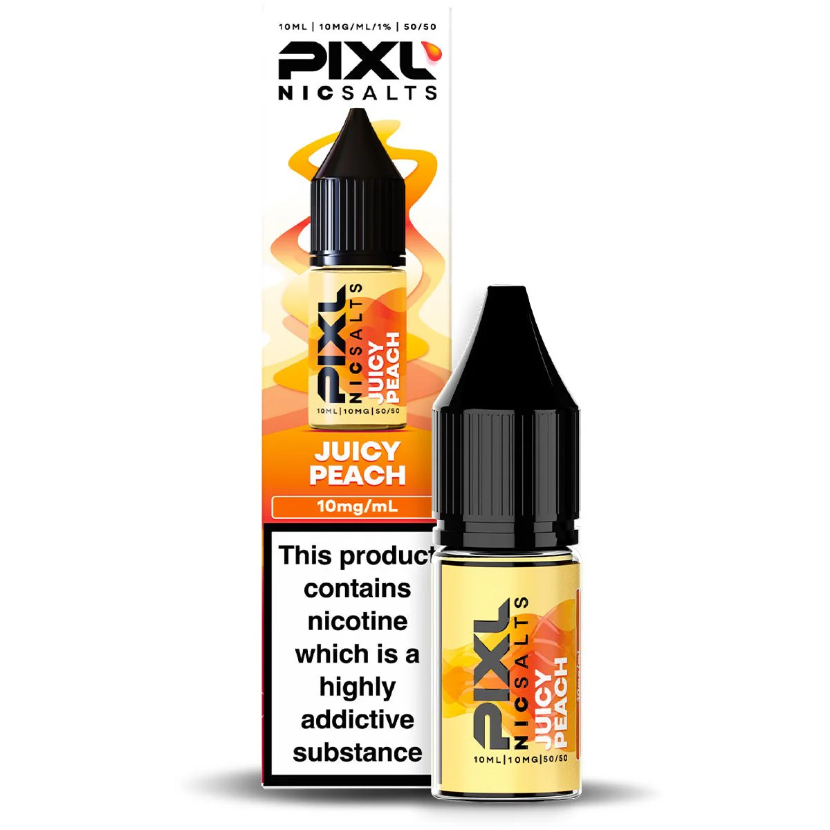 Juicy Peach 10ml Nic Salt By PIXL Salts