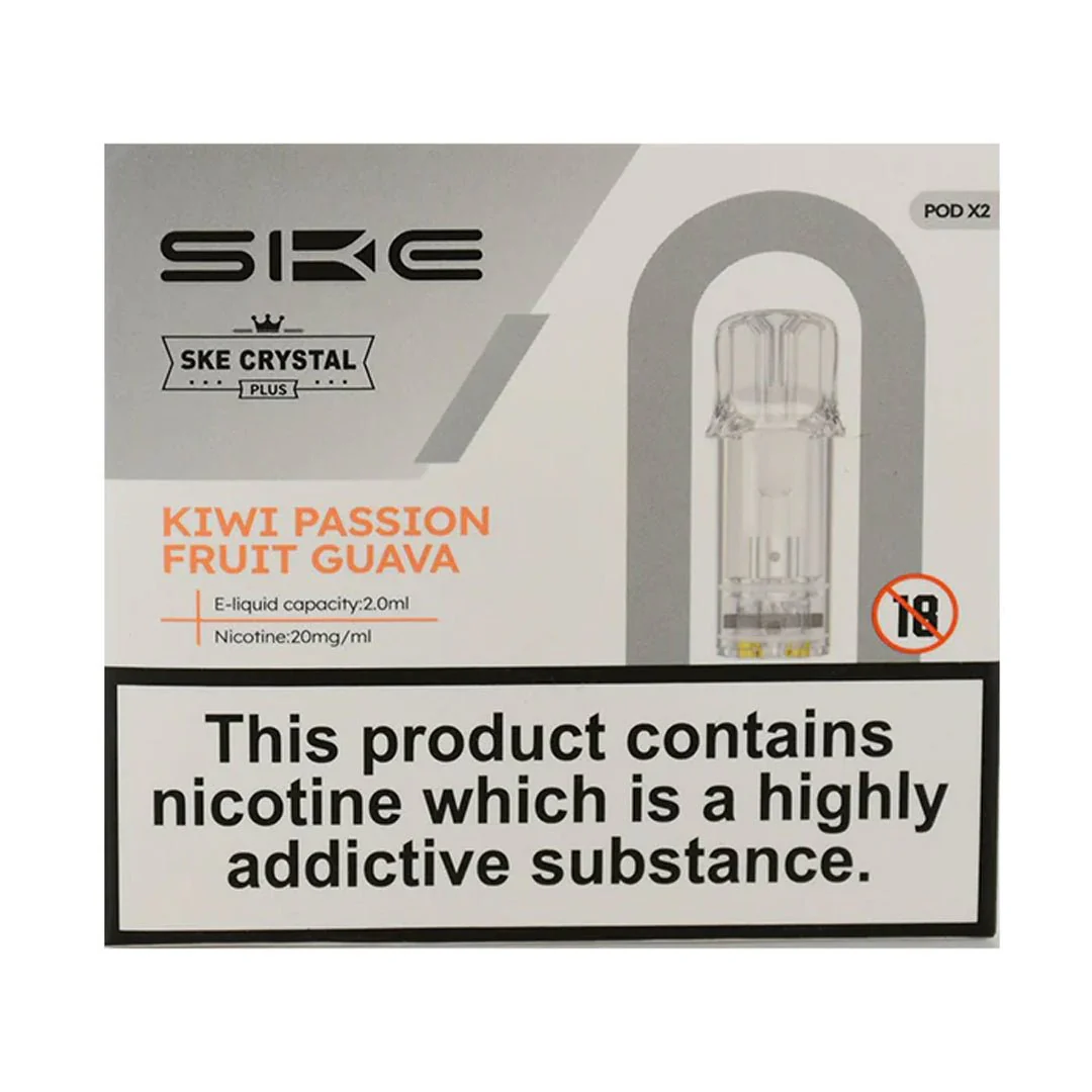 Kiwi Passionfruit Guava Crystal Plus Prefilled Pods by SKE Crystal Bar