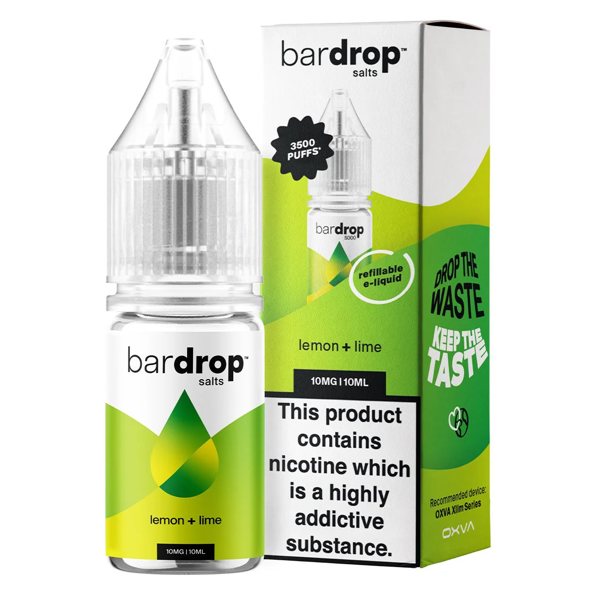 Lemon Lime 10ml Nic Salt By Bar Drop Salts