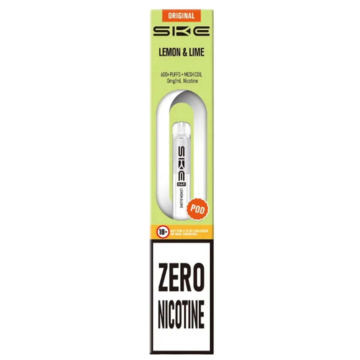 Lemon & Lime Zero Nicotine Pre-Filled Pod by SKE 600