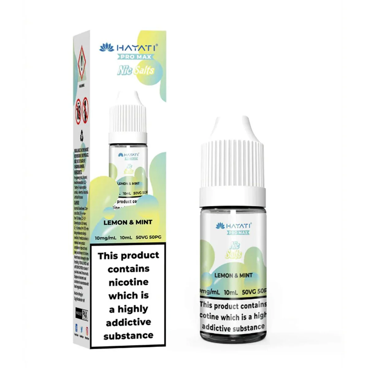 Lemon & Mint 10ml Nic Salt By Hayati