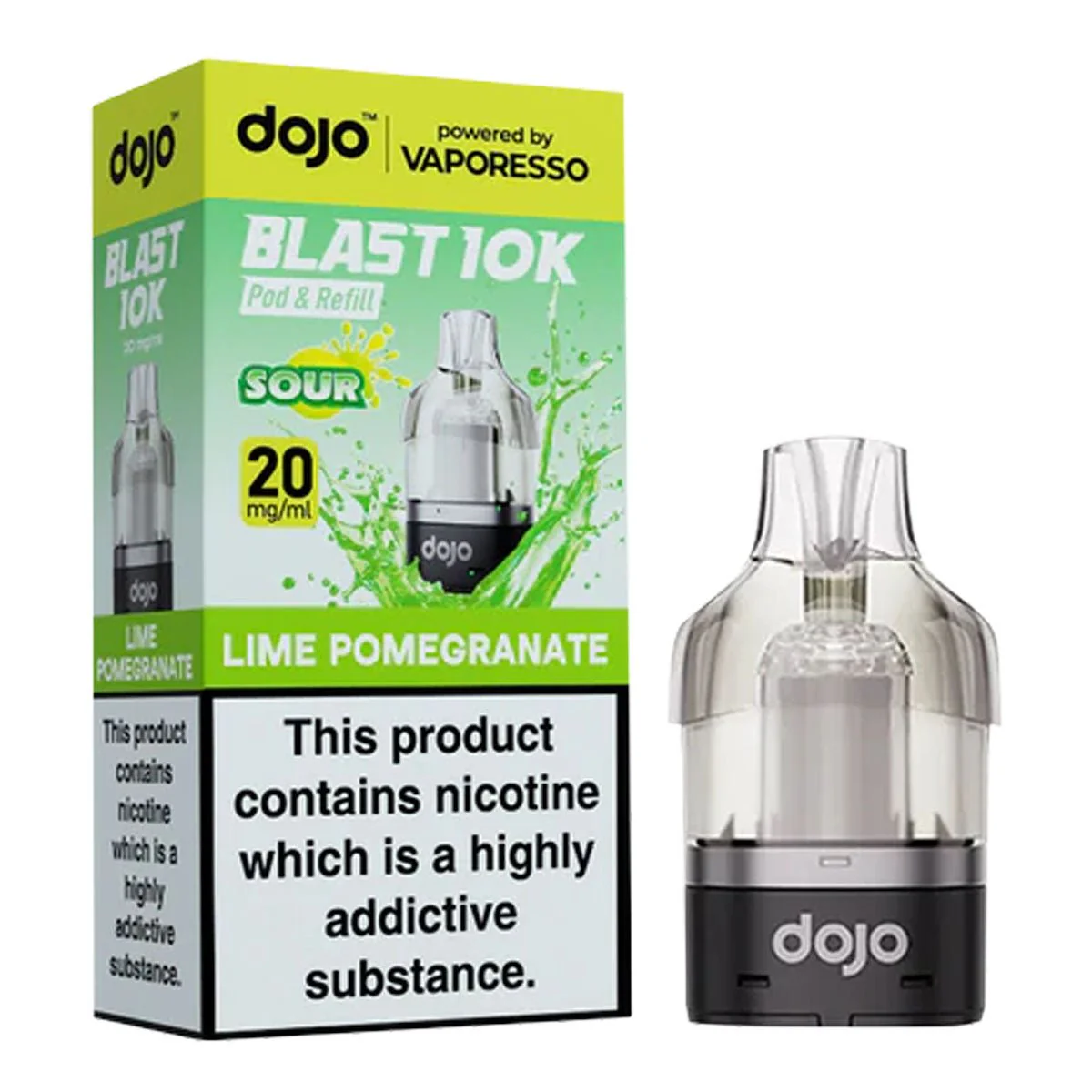 Lime Pomegranate Dojo Blast 10K Pre-filled Pod by Vaporesso