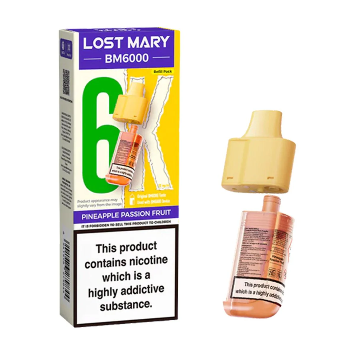 Pineapple Passion Fruit BM6000 Prefilled Pod by Lost Mary - Image 2
