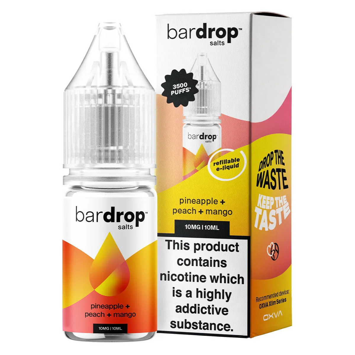 Pineapple Peach Mango 10ml Nic Salt By Bar Drop Salts