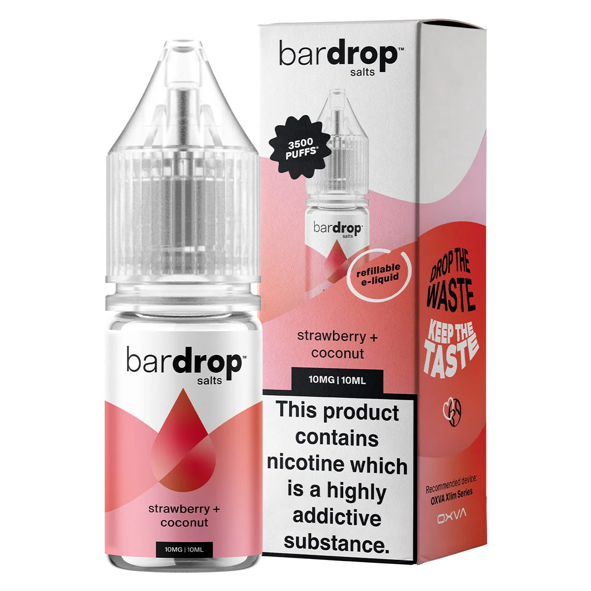 Strawberry Coconut 10ml Nic Salt By Bar Drop Salts