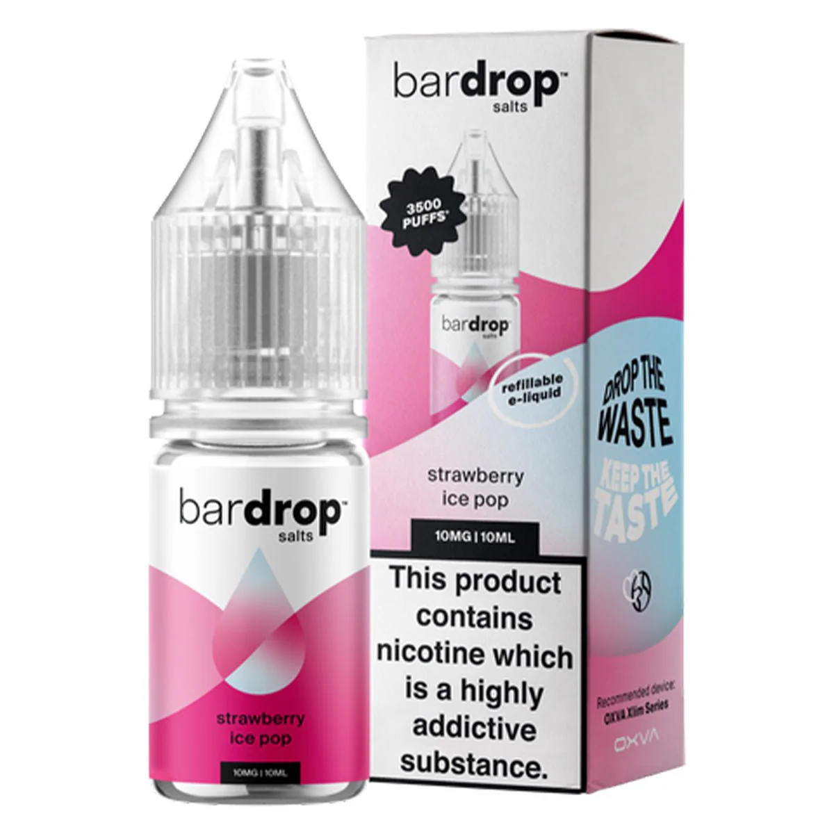 Strawberry Ice Pop 10ml Nic Salt By Bar Drop Salts