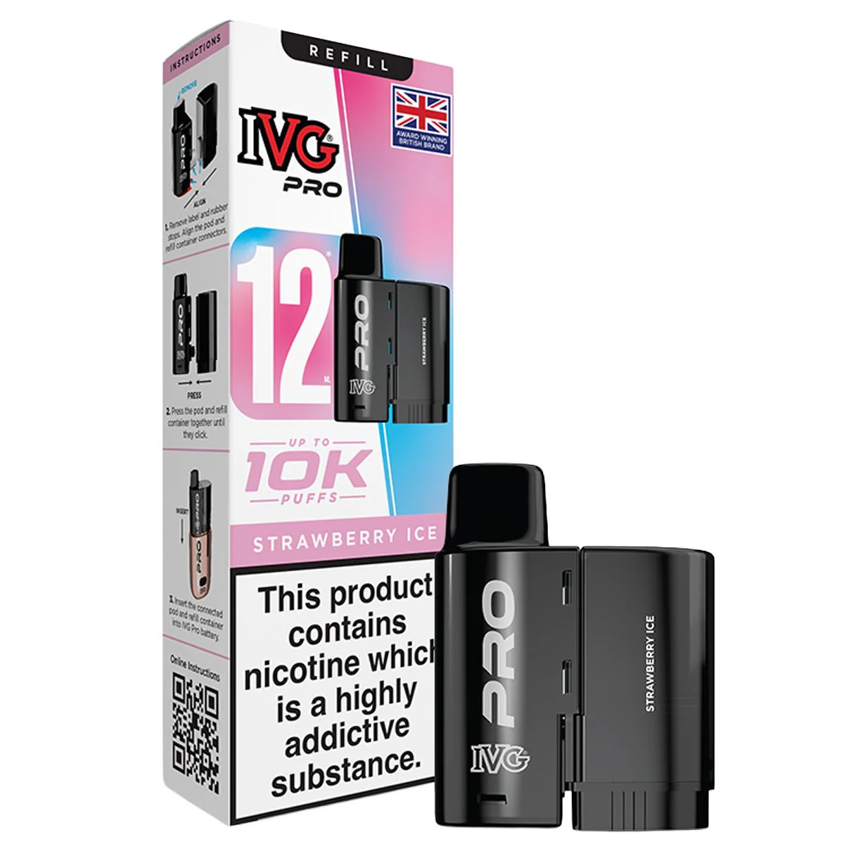 Strawberry Ice Pro 12 Pre-filled Pod by IVG