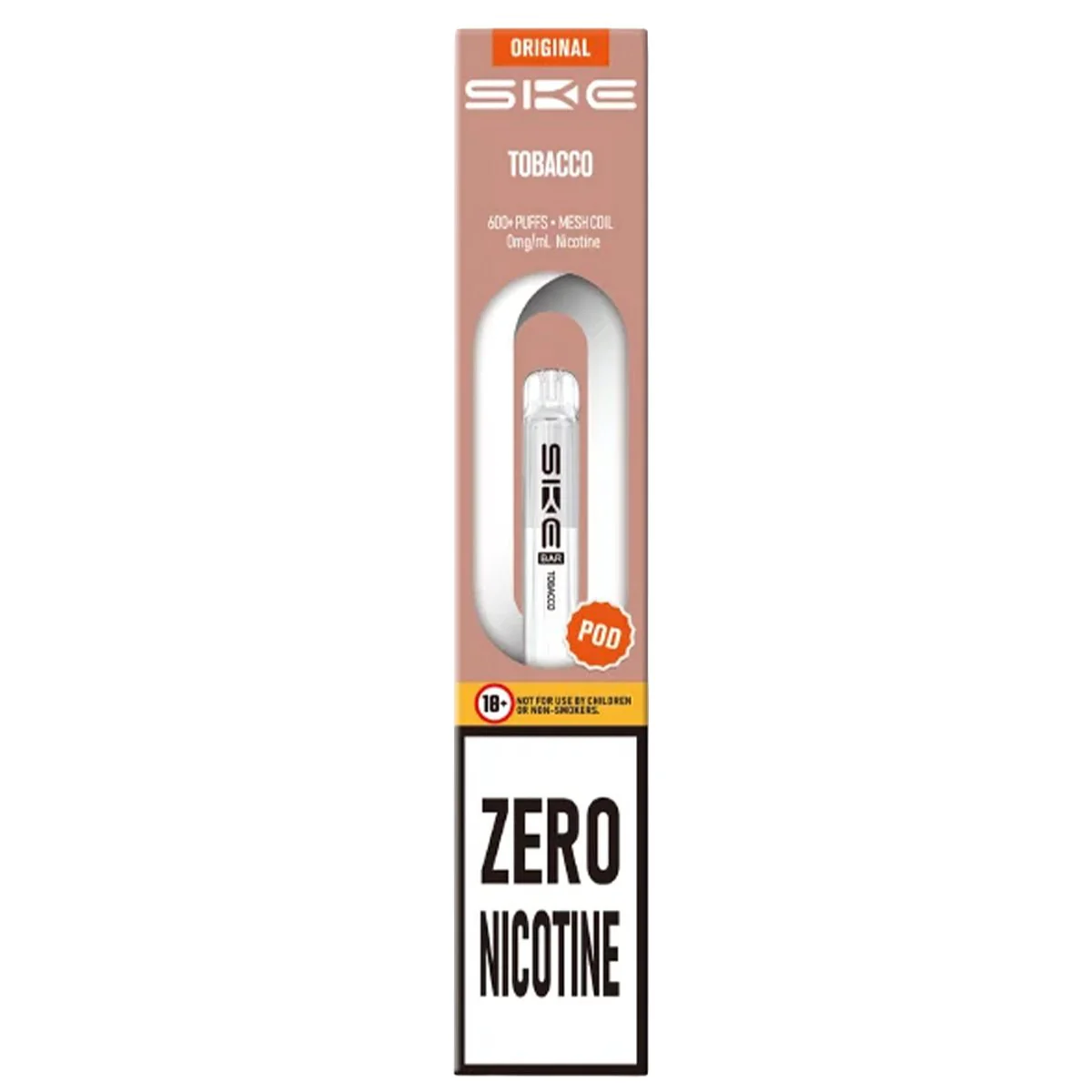 Tobacco Zero Nicotine Pre-Filled Pod by SKE 600