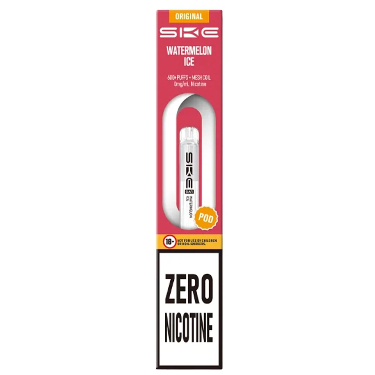 Watermelon Ice Zero Nicotine Pre-Filled Pod by SKE 600